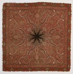 19th c. Kashmir Indian Paisley Shawl Textile