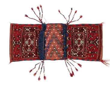 20th c. Central Asian or Persian Wool Saddle Bag
