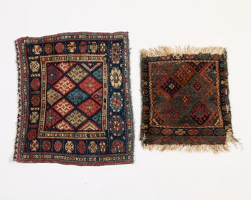 2 Caucasian Tribal Bag Face Textiles