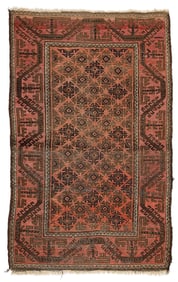Early 20th c. Persian Wool Baluch Rug 4'8" x 3'