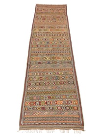 Large 19th/20th c. Turkish Kilim Rug 28' x 5'8"
