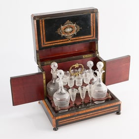 French Napoleon III Style Cave a Liqueur MoP Chest