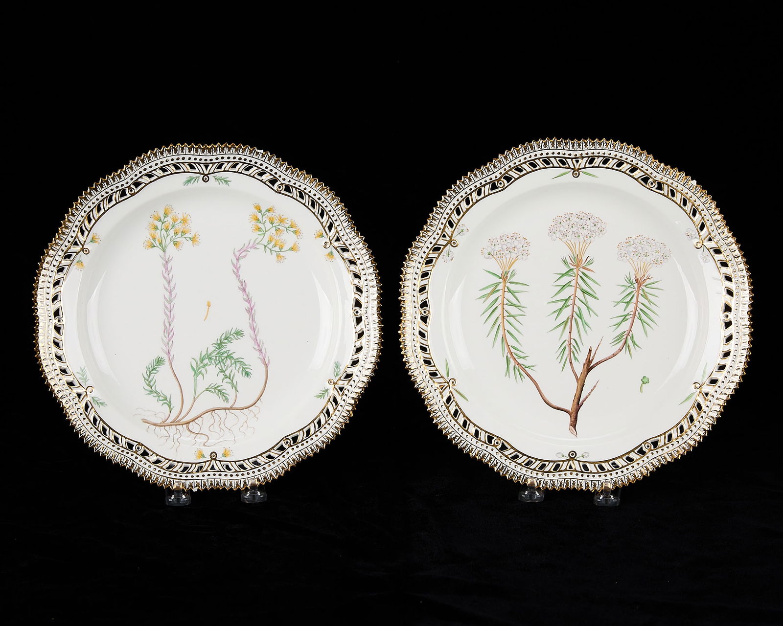 2 Royal Copenhagen Flora Danica Dinner Plates (1 of 5)