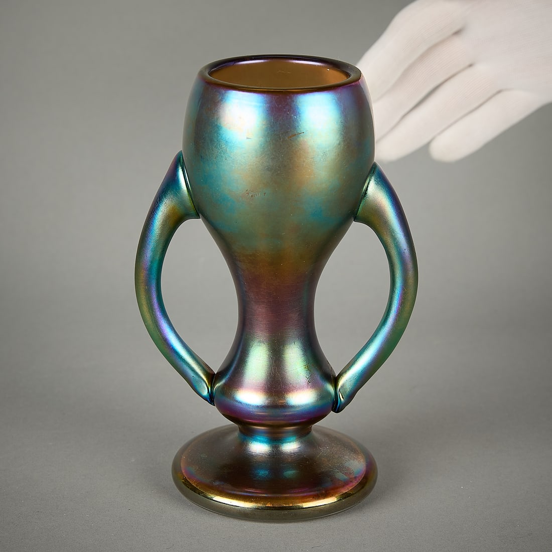 20th c. Imperial Freehand Art Glass Luster Vase (1 of 5)