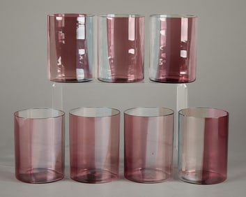 Set 7 Massimo Vignelli for Venini Glass Tumblers