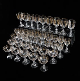 39 Pc Tiffin Franciscan Palais Versailles Stemware