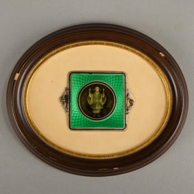 Polak-Aine Parisian Enameled Silver Plaque