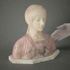 20th c. Italian School "Beatrice" Marble Bust