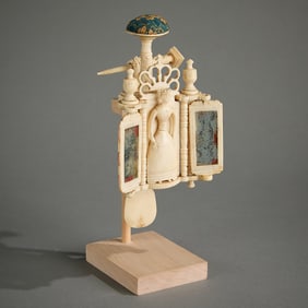 19th c. Napoleonic POW Carved Sewing Clamp