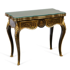 Antique French Baroque Style Extendable Card Table