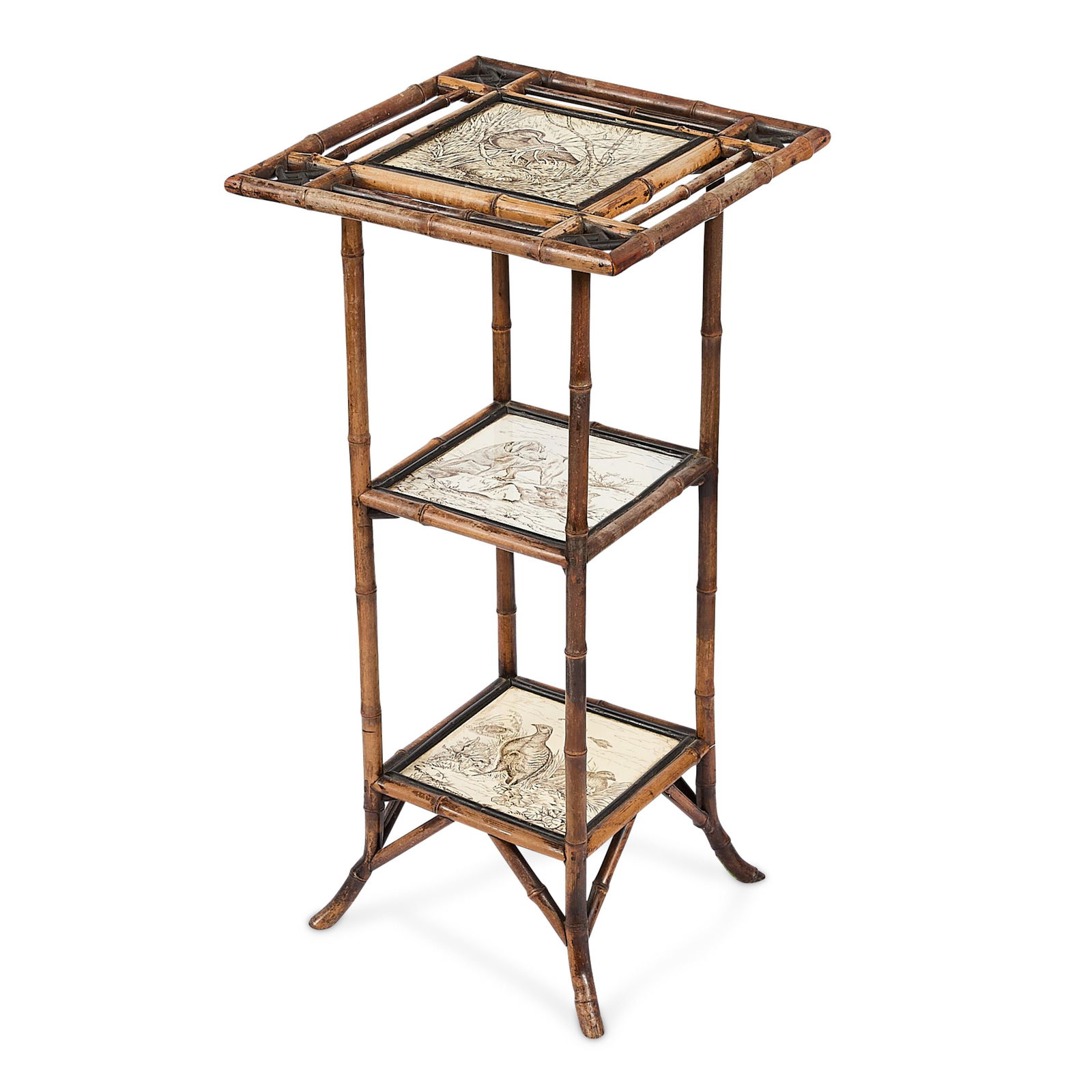 19th c. Victorian Side Table w/ Wedgwood Tiles (1 of 9)