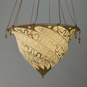 Fortuny "Samarkanda" Hanging Silk Pendant Lamp
