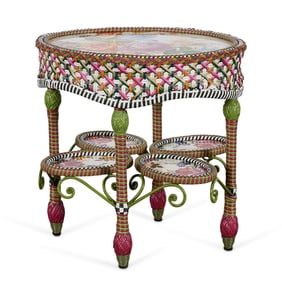 MacKenzie-Childs Greenhouse Outdoor Side Table