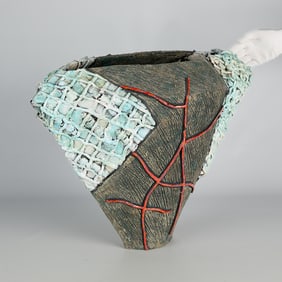 Gail Kendall Large Abstract Studio Pottery Vase