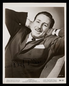 Walt Disney Signed Press Photograph