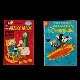 2 Signed Walt Disney Comic Books