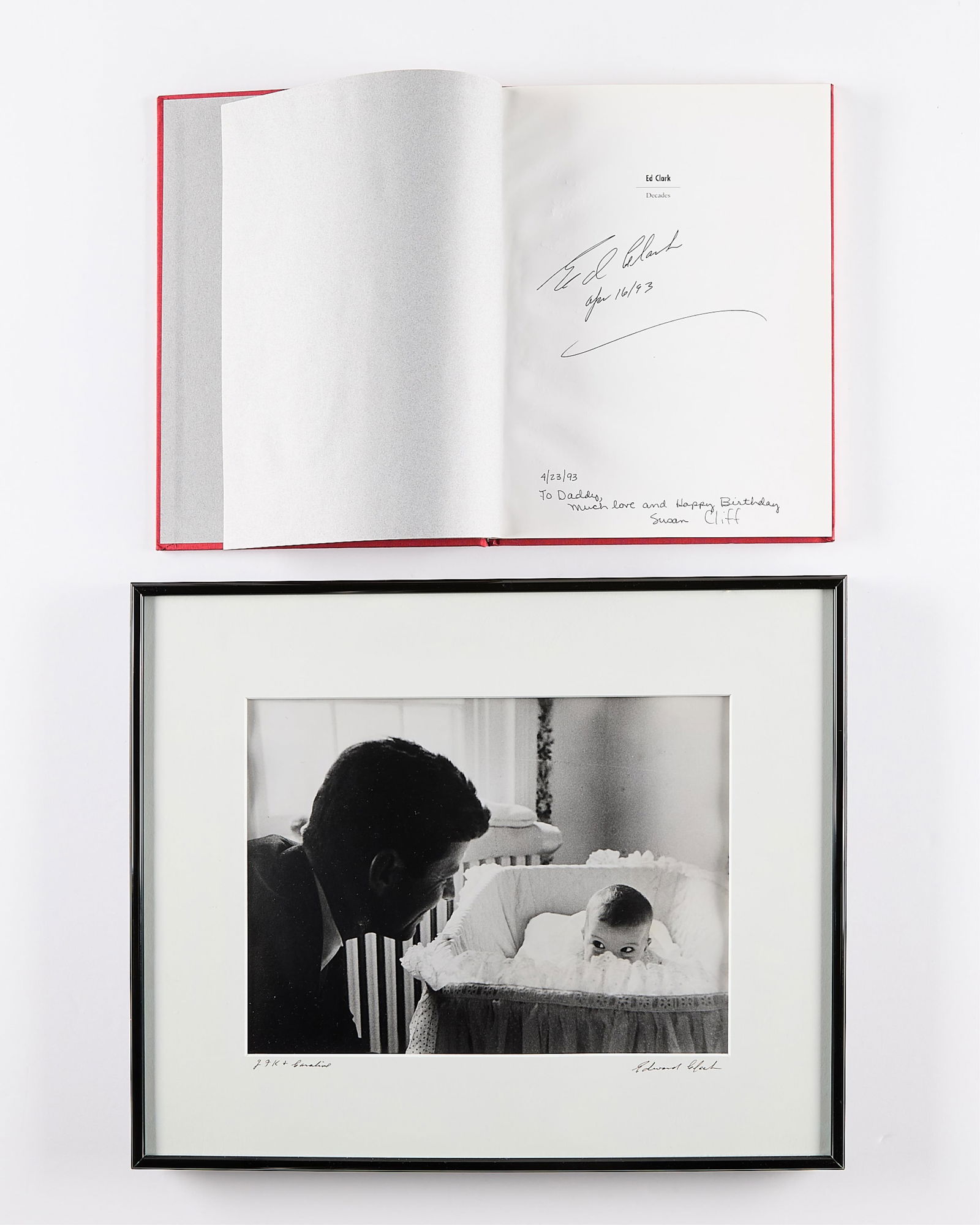 Ed Clark JFK & Caroline Photo w/ Autographed Book (1 of 10)