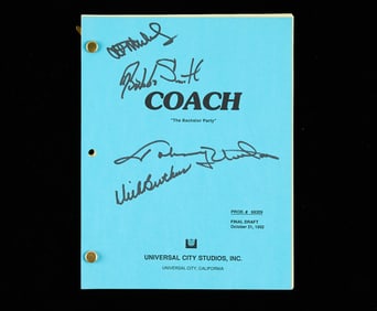 Coach Cast & Football Player Signed Script