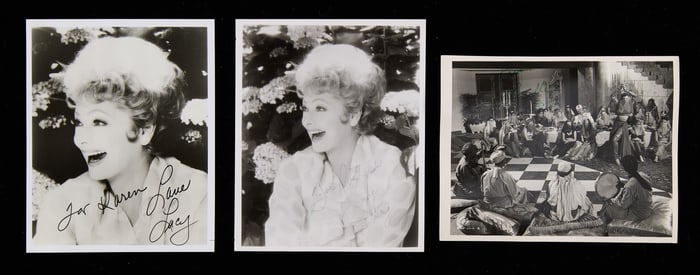 3 Signed Lucille Ball Photographs