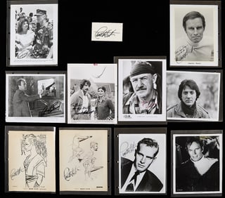 21 Celeb Autographs - Eastwood, Hackman, & More