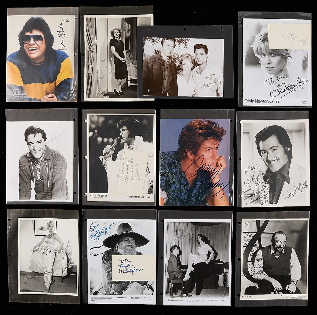 22 Musicians Autographs - Elvis, Newton, & More (1 of 8)