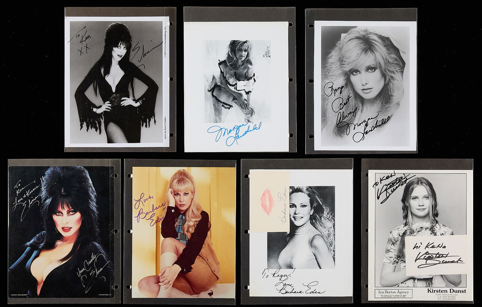 13 Actress Autographs - Elvira, Dunst, & More (1 of 6)