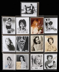 24 Actress Autographs - Fonda, Gardner, & More