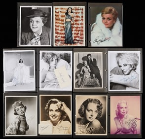 21 Actress Autographs - Lamarr, Lansbury, & More