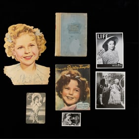 7 Signed Shirley Temple Ephemera