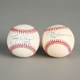 2 Signed MN Twins Baseballs - Oliva & Carew