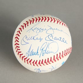 "500 Home Run Club" Baseball Signed by 11 Players