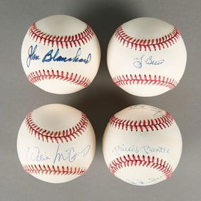 4 Signed Baseballs - Mays, Berra, Mantle, & Others