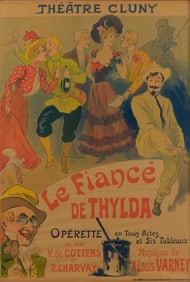Rene Pean "Le Fiance de Thylda" Play Poster