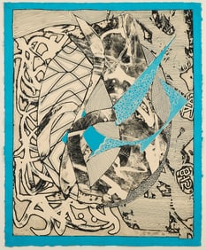 Frank Stella "Swan Engraving Blue" Print