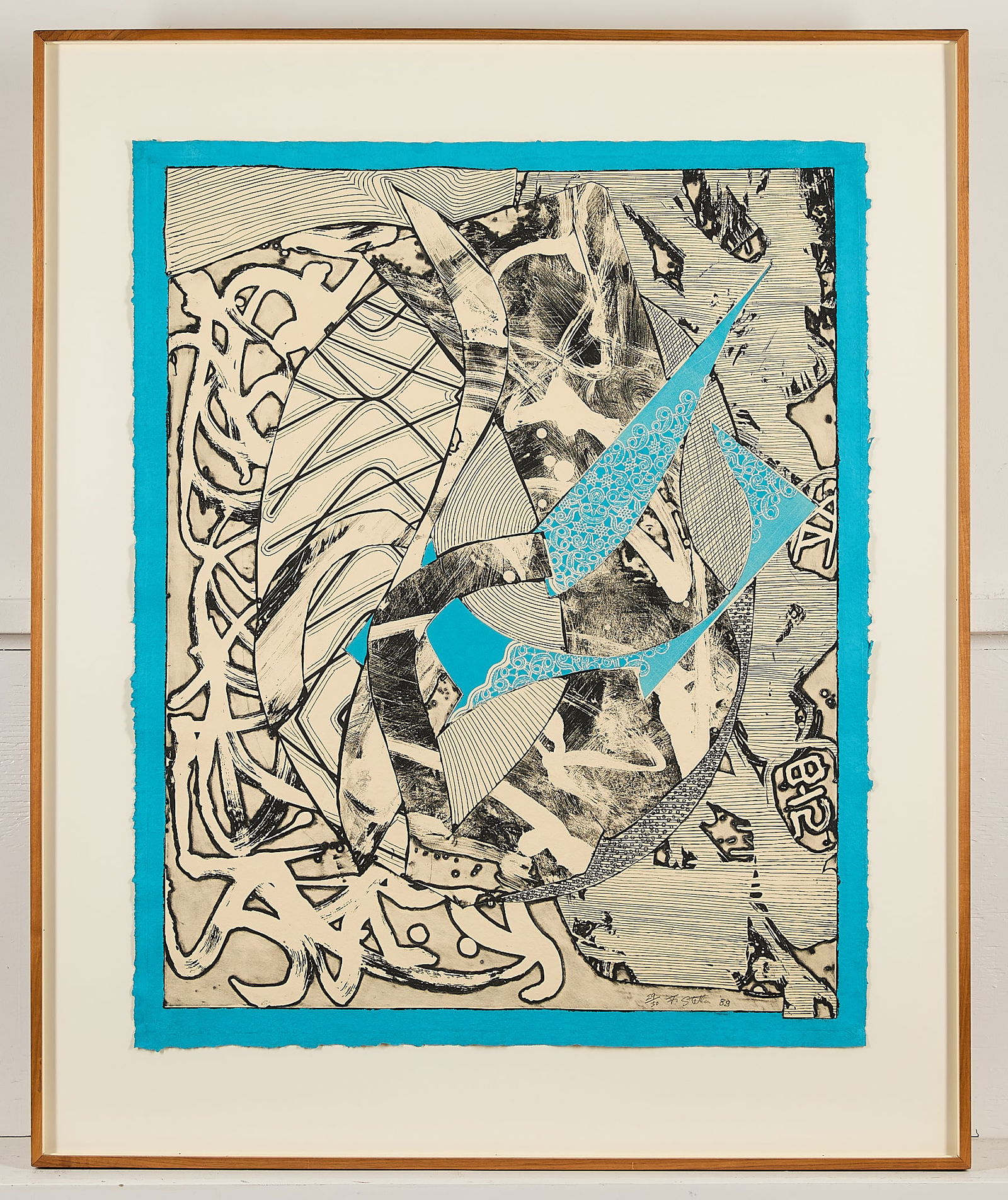 Frank Stella "Swan Engraving Blue" Print - 2