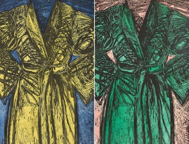 Large Jim Dine "Kindergarten Robes" Woodcut