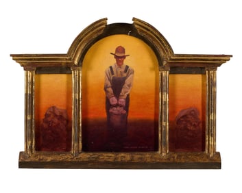 Gary Ernest Smith "Potato Stacker" Triptych