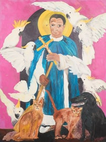 Hunt Slonem "San Martin de Porres" Painting