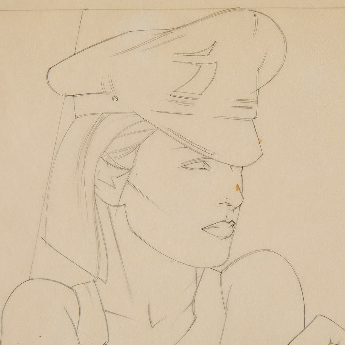 Patrick Nagel Undressing Woman Drawing - 2