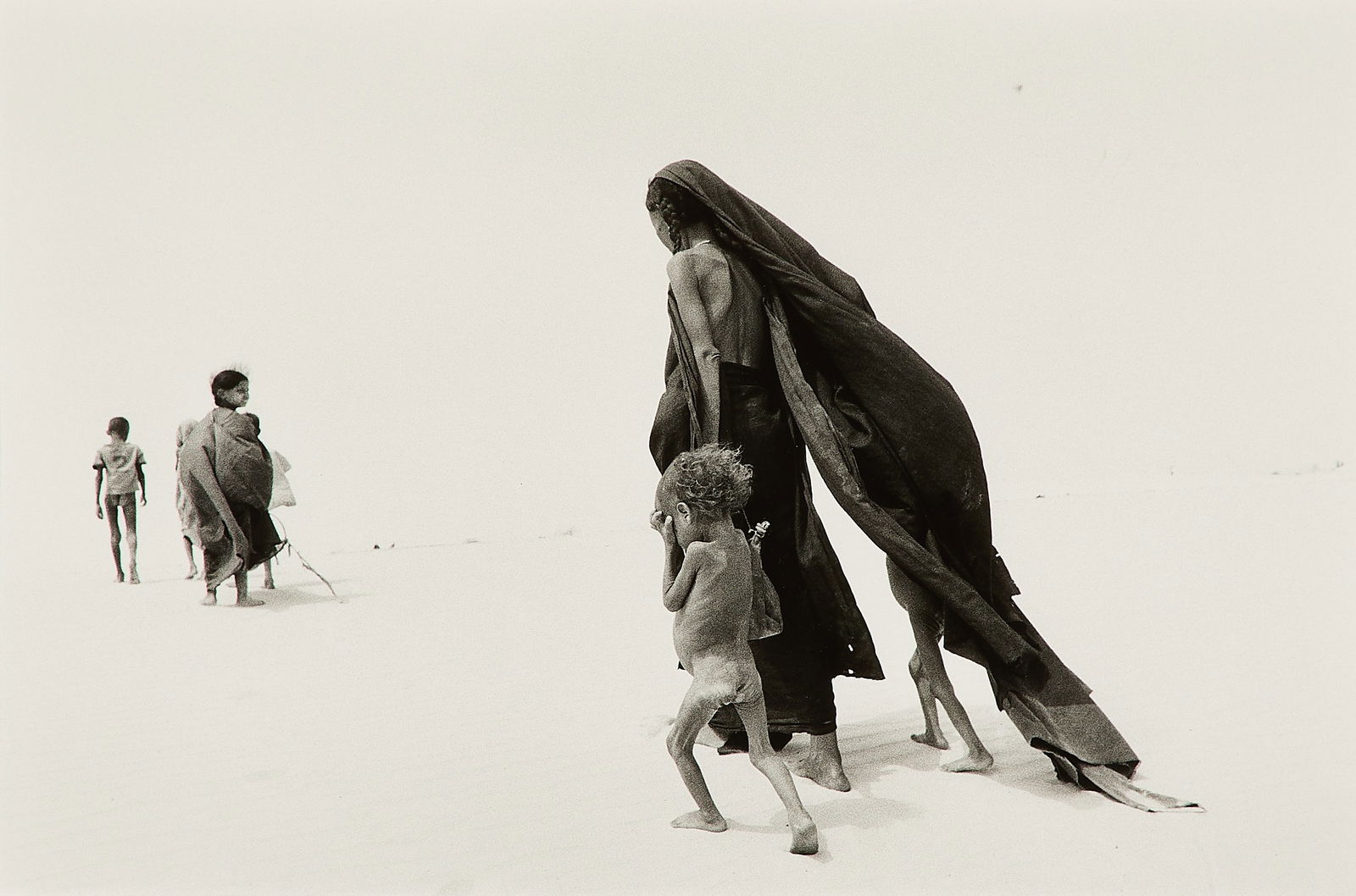 Sebastiao Salgado "Lake Faguibine, Mali" Photo: Sebastiao Salgado (Brazilian, 1944-2025). Gelatin silver print photograph titled "Lake Faguibine, Mali," photographed in 1985, printed 2004. Signed, titled, and dated along the verso. Provenance:
