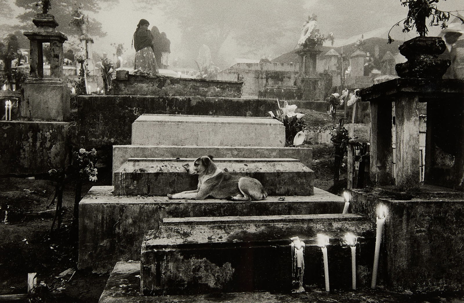Sebastiao Salgado "Cemetery, Mexico" GSP Photo: Sebastiao Salgado (Brazilian, 1944-2025). Gelatin silver print photograph titled "Cemetery of the Town of Huatla de Jimenez, Mexico," photographed 1980, printed 2004. Signed, titled, and dated in