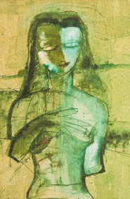 Jamali Pigment on Cork Portrait Painting