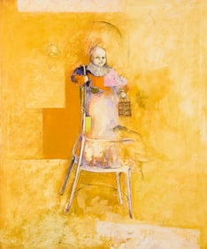 Armond Lara "The Poet" Painting 1988