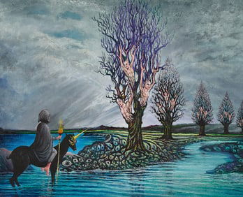 Terry Kilburn Mythical Forest Oil Painting