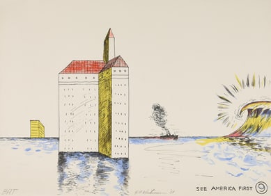 HC Westermann "See America First" Lithograph 1968