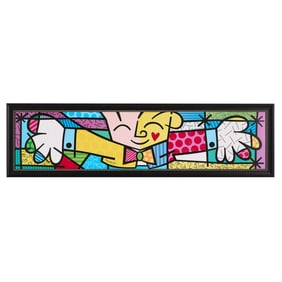 Romero Britto "The Hug" Ltd. Ed. Print on Canvas