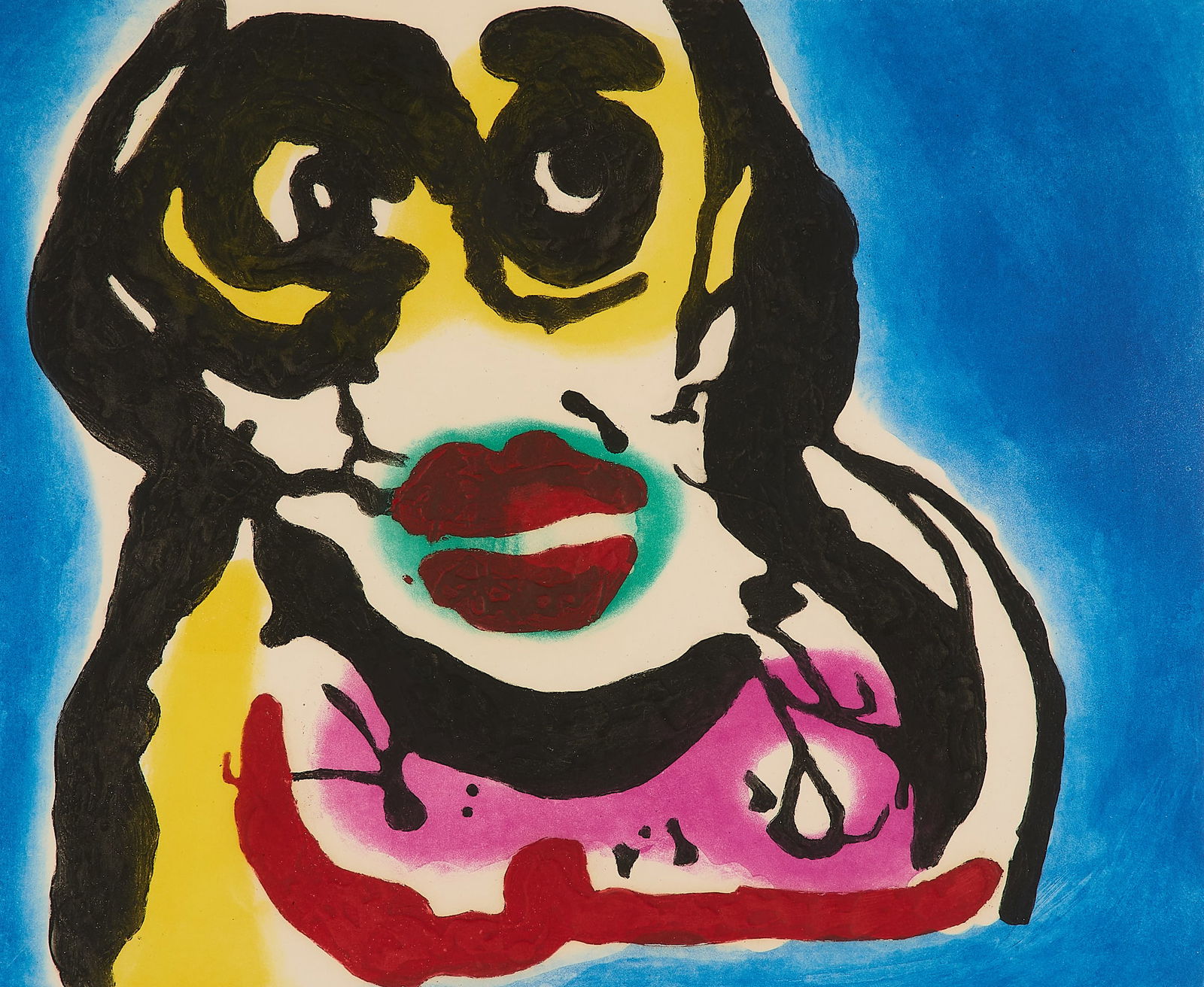 Karel Appel "Night Faces in Broadway" Print 1975 (1 of 6)