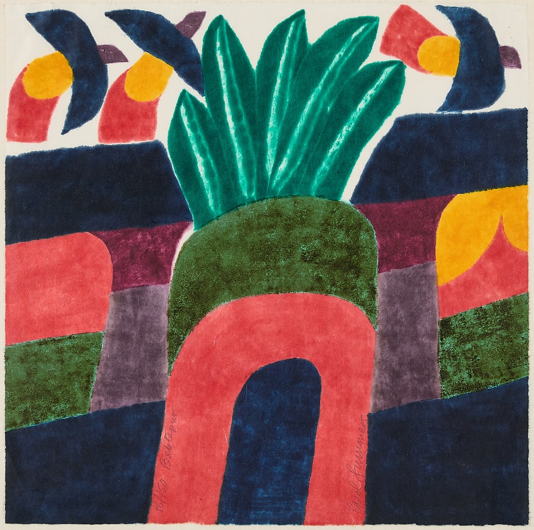 Carol Summers "Baktapur" Woodcut Print 1983 (1 of 6)