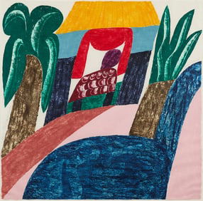 Carol Summers "Pavilion at Gorka" Woodcut 1987