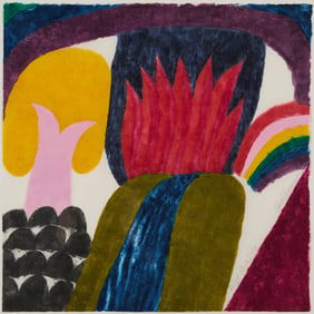 Carol Summers "Pura Vida" Woodcut Print 1985